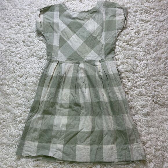 Peyton & Parker Green Checkered Plaid Short Sleeve Dress - Picture 5 of 6